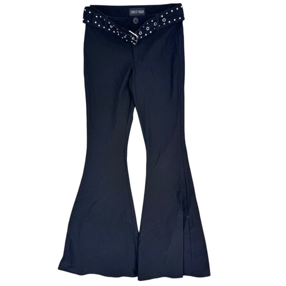 Current Mood Flared Pants New Black Small Studded Belt